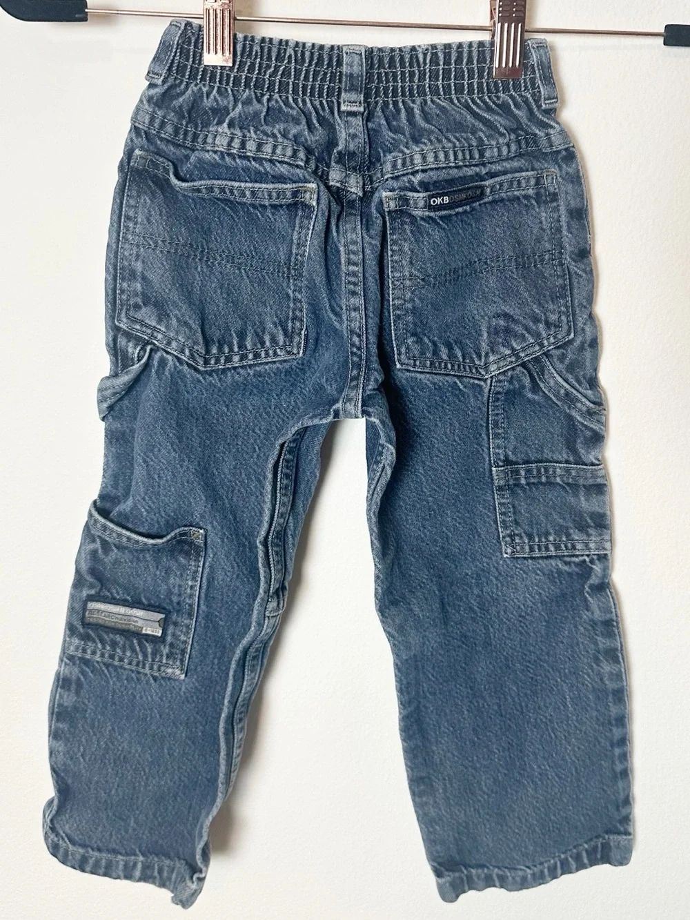 Osh’Kosh Vintage Cargo Jeans Elastic Waist Denim 4T